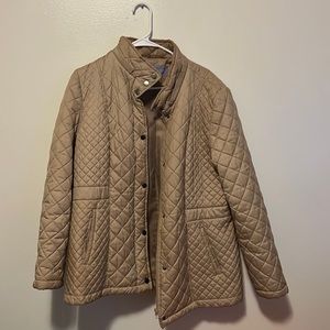 Laura Scott tan puffer jacket